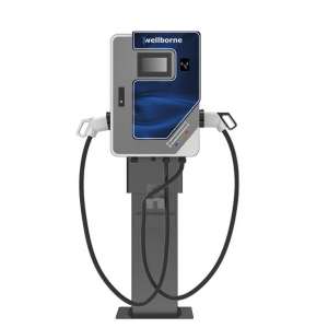 IRVE, Accessoires, Fixation / Pied, Poteau de montage borne DC 40kW double et simple - Wellborne