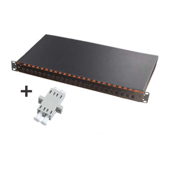 Fibre optique, Tiroirs optiques, Tiroirs optiques multimodes, TOM 1U 24 SC + raccords LC duplex