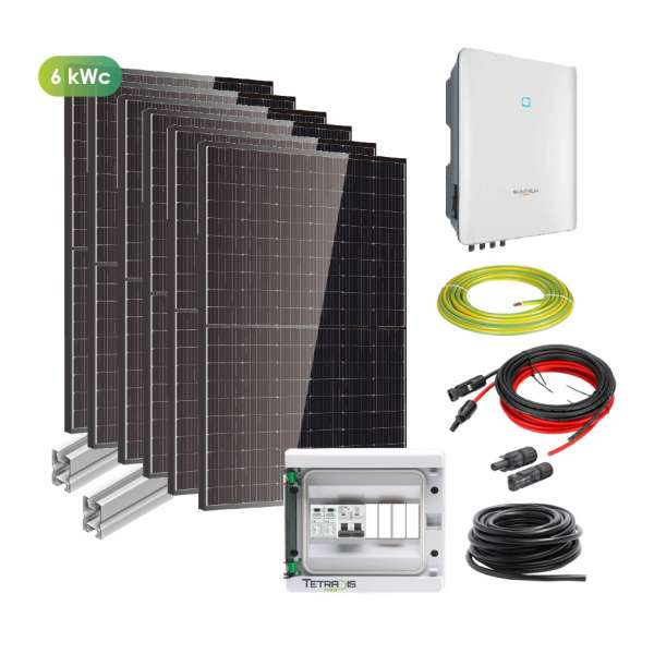 PHOTOVOLTAÏQUE, Kits solaires toitures, Kits solaires 6 kWc, Kit tri 6kWc - Onduleur central