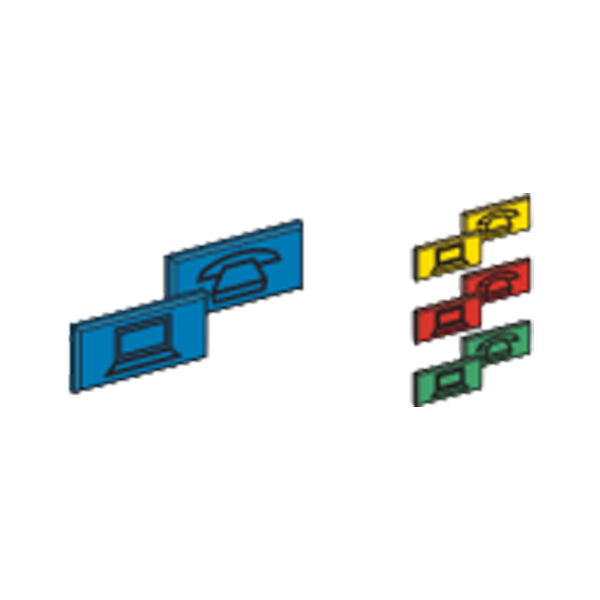 Cuivre, Solutions vdi rj45, Accessoires rj45, Lot  8 inserts couleur face av