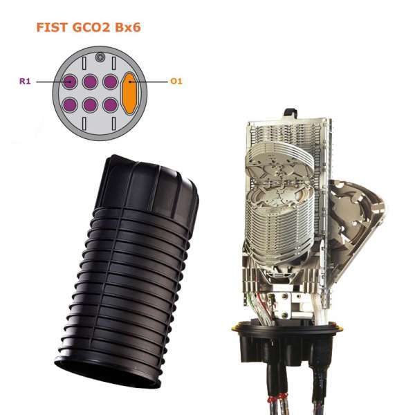 Fibre optique, Boîtiers BPE-O, BPE-O sous-terrain, Boîtier FIST GCO2 Bx6