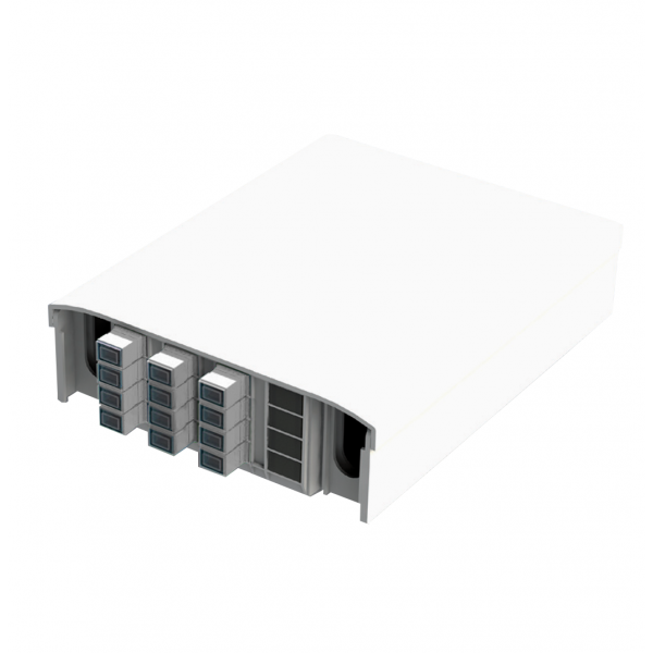 Fibre optique, Boîtiers optiques BPE-O, Boîtiers optiques intérieurs, Boîtier PBPO/C NG 50/125 équipé de raccords et pigtails SC