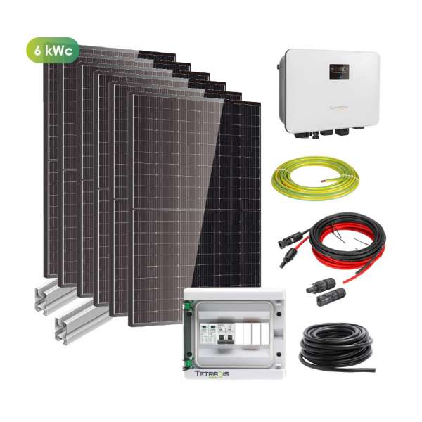 PHOTOVOLTAÏQUE, Kits solaires toitures, Kits solaires 6 kWc, Kit mono 6 kWc - Onduleur central