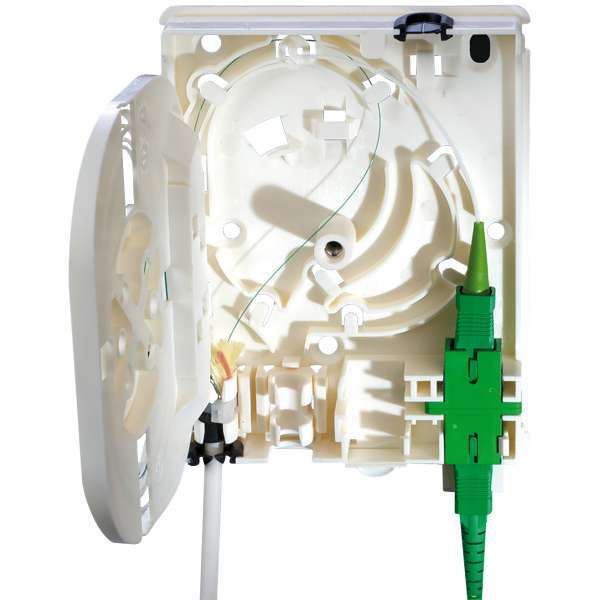 Fibre optique, Boîtiers BPE-O, Boîtiers optiques intérieurs, HFTP Subscriber box équipé raccords et pigtails