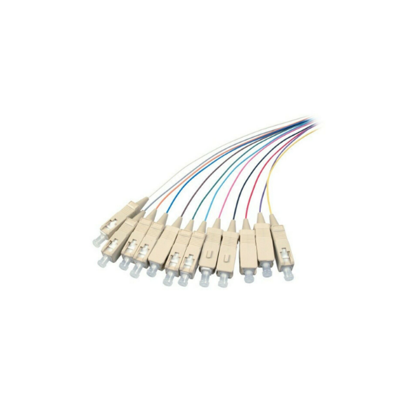 Fibre optique, Connectiques brassage, Pigtails multimodes, 12 pigt coul 50/125 om3 easy s. SC