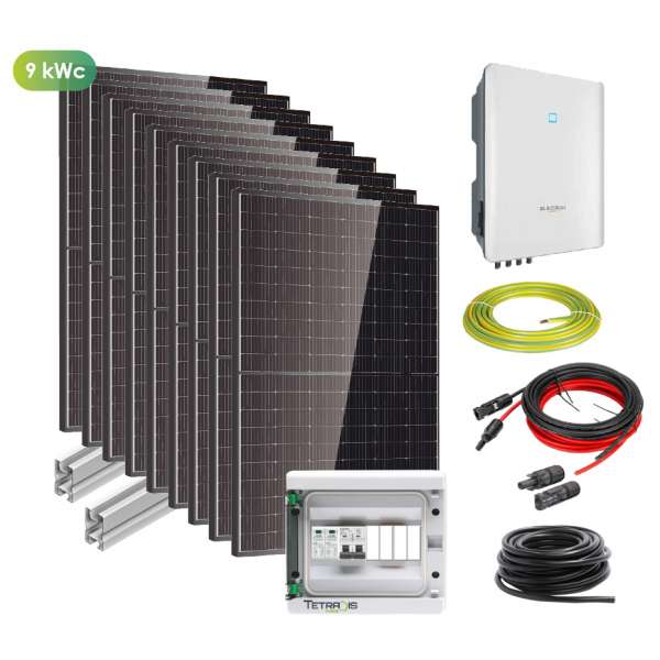 PHOTOVOLTAÏQUE, Kits solaires toitures, Kits solaires 9 kWc, Kit tri 9 kWc - Onduleur central