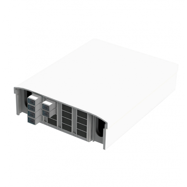 Fibre optique, Boîtiers optiques BPE-O, Boîtiers optiques intérieurs, Boîtier PBPO/C NG 50/125 équipé de raccords et pigtails SC