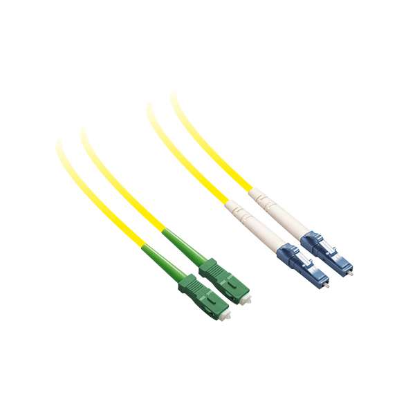 Fibre optique, Connectiques brassage, Jarretières monomodes, Jarretière 9/125 duplex-zip SC-APC/LC-PC