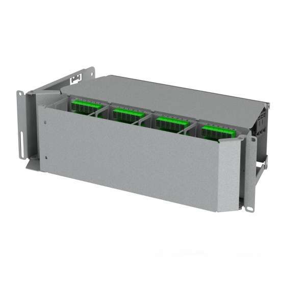 Fibre optique, Tiroirs optiques, Tiroirs optiques monomodes, TOP-C 3U 144 SC Left Pivot with SC-APC adapters and pigtails