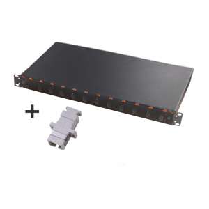 Fibre optique, Tiroirs optiques multimodes, Connectiques SC, TOM 1U 12 SC équipé raccords SC