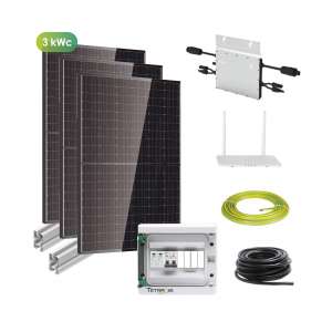 Photovoltaïque, Kits solaires toitures, Kits solaires 3 kWc, Kit solaire monophasé 3 kWc - Micro-onduleurs