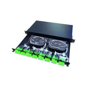Fibre optique, Tiroirs optiques, Tiroirs optiques monomodes, TOM PLC 1U 19’’ + PLC préco. SC-APC