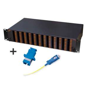 Fibre optique, Tiroirs optiques, Tiroirs optiques monomodes, TOM 2U 96 SC with adapters and pigtails SC-UPC