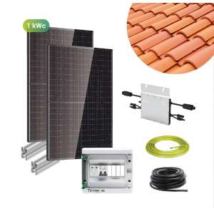 PHOTOVOLTAÏQUE, Kits solaires toitures, Kits solaires 1 kWc, Kit mono 1 kWc -Micro-ondul. -Tuile