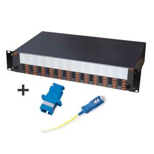 Fibre optique, Tiroirs optiques, Tiroirs optiques monomodes, TOM 2U 48 SC with adapters and pigtails SC-UPC