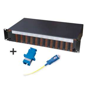 Fibre optique, Tiroirs optiques, Tiroirs optiques monomodes, TOM 2U 72 SC with adapters and pigtails SC-UPC