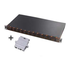 Fibre optique, Tiroirs optiques multimodes, Connectiques SC, TOM 1U 12 SC-DX équipé raccords SC duplex