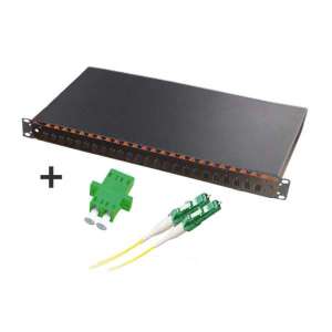 Fibre optique, Tiroirs optiques, Tiroirs optiques monomodes, TOM 1U 24 SC +R&P LC-APC duplex