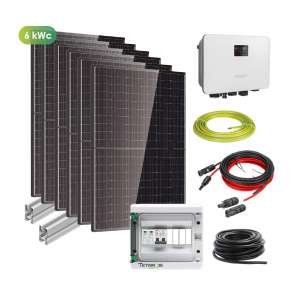 PHOTOVOLTAÏQUE, Kits solaires toitures, Kits solaires 6 kWc, Kit mono 6 kWc - Onduleur central