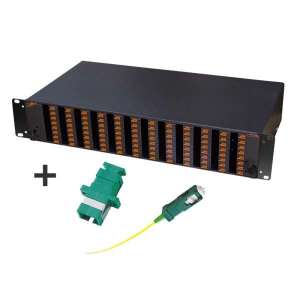 Fibre optique, Tiroirs optiques, Tiroirs optiques monomodes, TOM 2U 96 SC with adapters and pigtails SC-APC