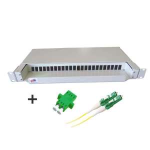 Fibre optique, Tiroirs optiques, Tiroirs optiques monomodes, TOP 1U 24 SC Gauche +R&P LC-APC dup
